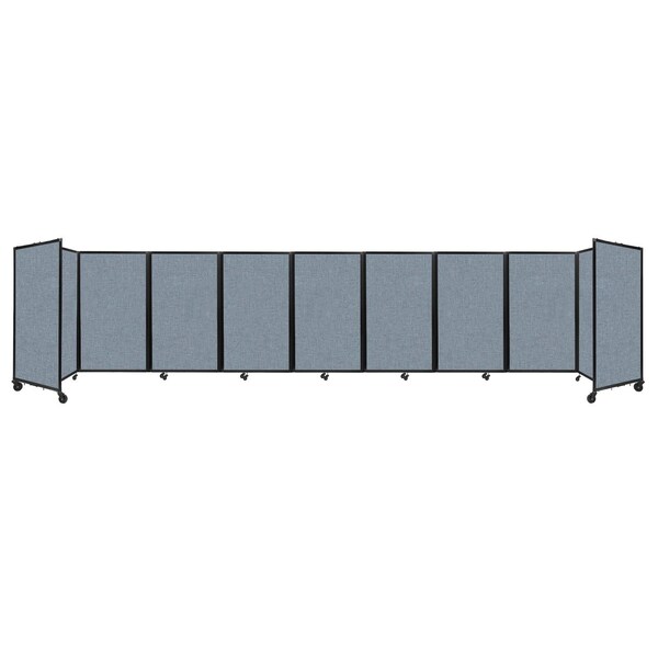 Room Divider 360 Folding Portable Partition 25' x 5' Powder Blue Fabric